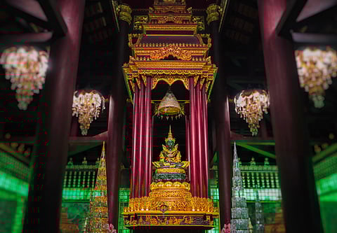 The Wat Phra Kaew in Bangkok is perhaps the most sacred Buddhist temple of Thailand