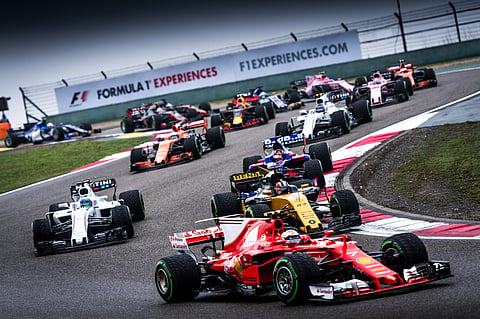 A Formula 1 race in progress