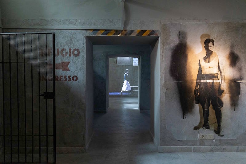 Inside the “Rifugio e il Bunker” exhibit