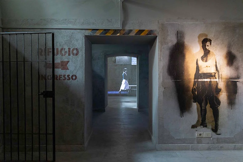 Inside the “Rifugio e il Bunker” exhibit