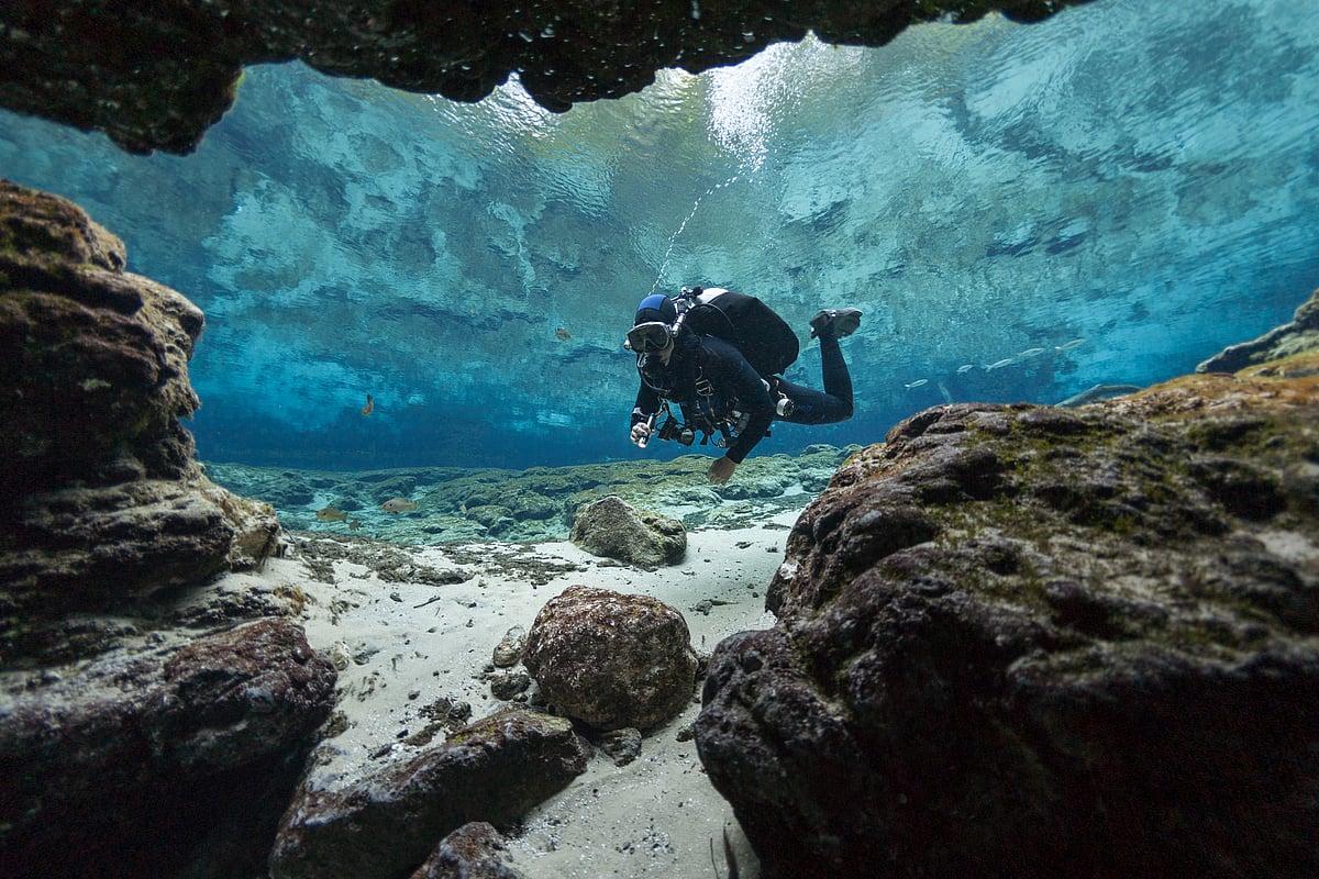 Diving in Ginnie Springs