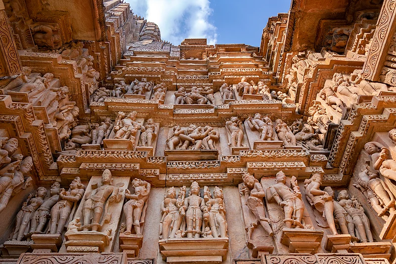 Khajuraho is home to the largest group of medieval Hindu and Jain temples in India, famous for their erotic sculptures