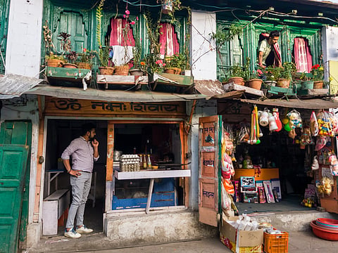 Shops in Almora's Lal Bazaar