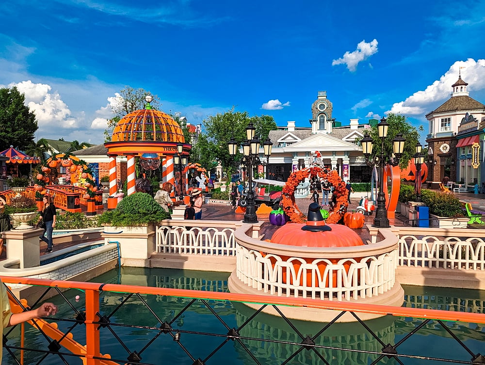 The theme park is a mix of different styles