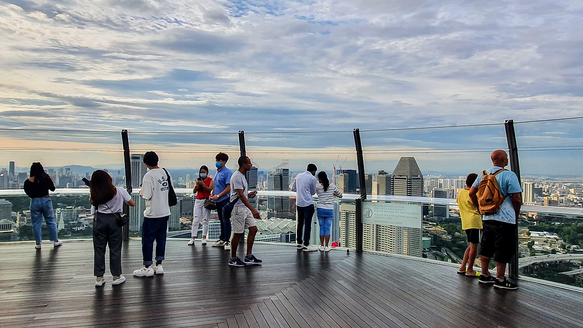 The SkyPark Observation Deck at the Marina Bay Sands