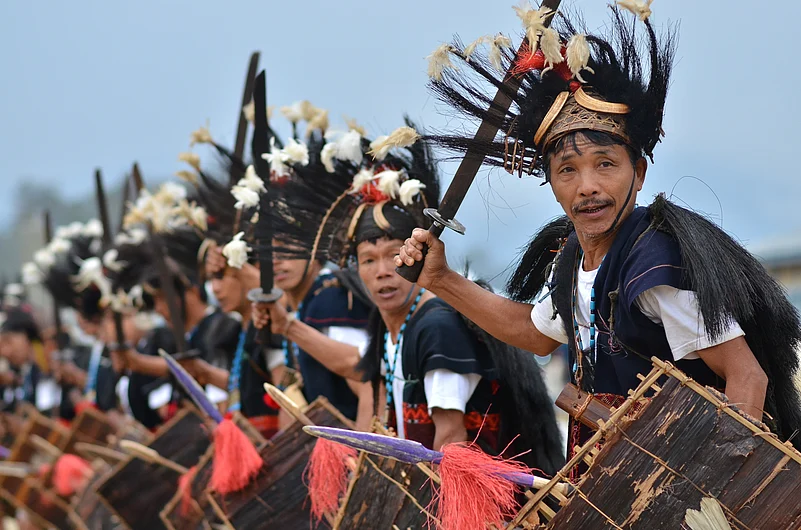 The war dance of the Adi tribe of Arunachal Prasdehs
