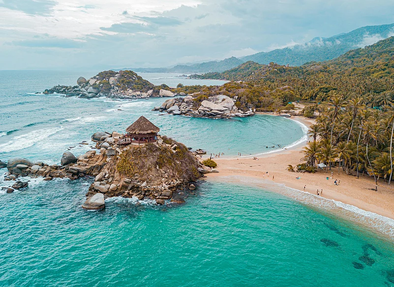Tayrona National Natural Park comprises dense tropical forests and pristine beaches