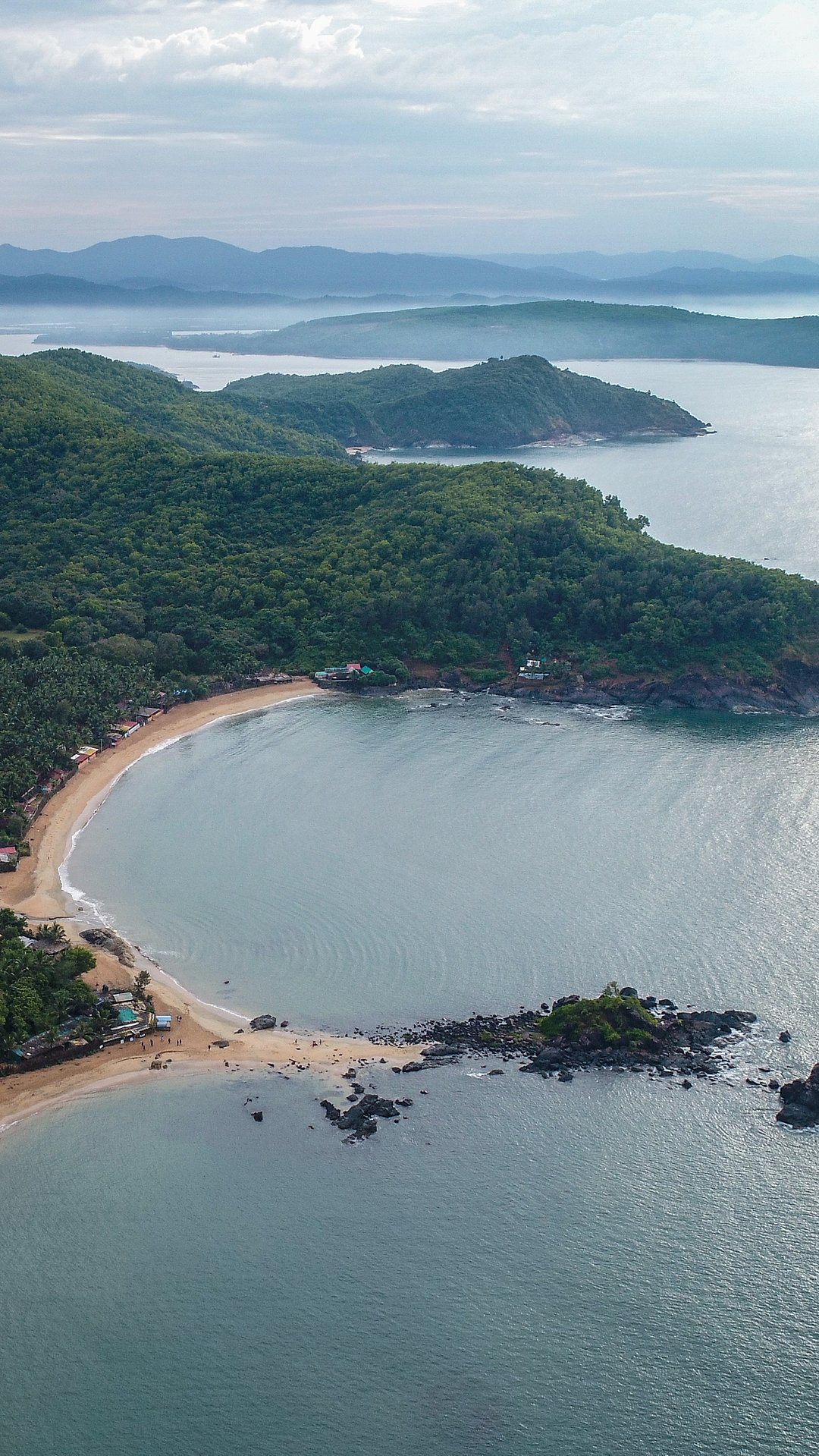 Aerial view of Gokarna Beach