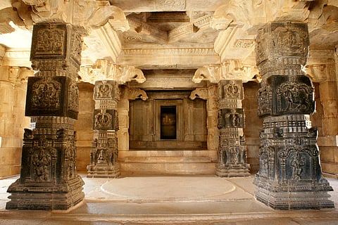 Inside the Hazara Rama Temple