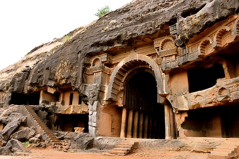 The Bhaja Caves made up of 22 rock