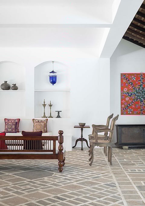 Take a tour of Ena de Silva's three-bedroom home, a close friend of Bawa