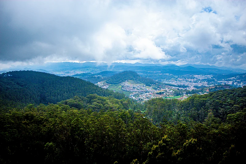 View of the city from Doddabetta Peak