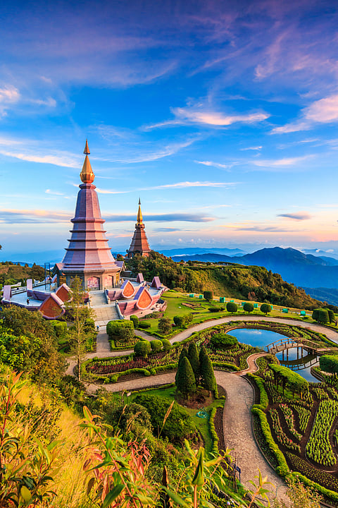 A pagoda-laden skyline of Thailand