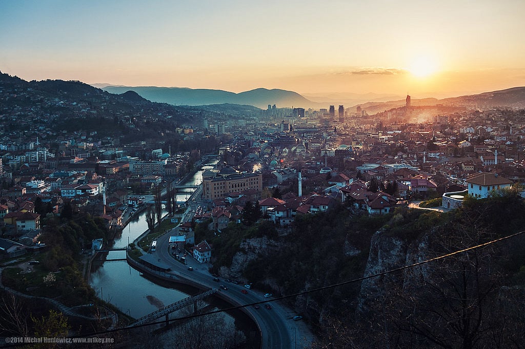 Sunset over Sarajevo