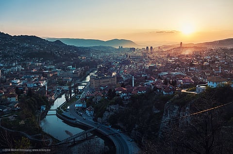 Sunset over Sarajevo