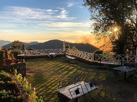 The sunrise from the outdoor area of the Villa Retreat