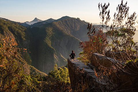 At Dolphin's Nose in Kodaikanal