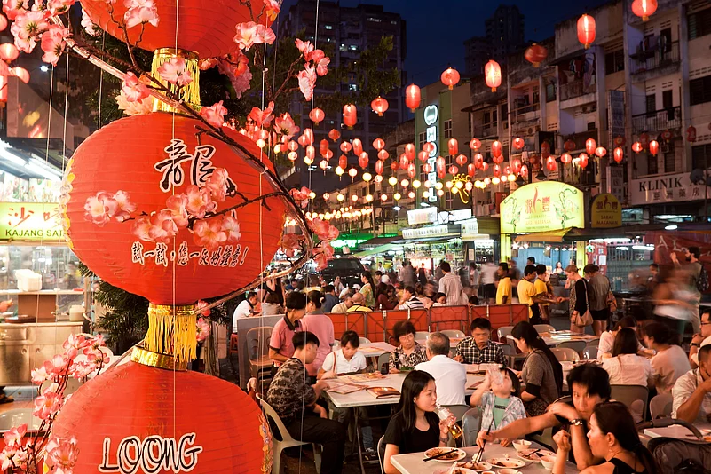 Street restaurant Jalan Alor in the heart of Kuala Lumpur