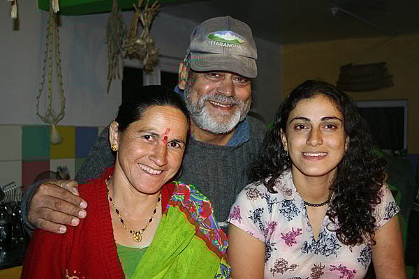 Steve and Parvati Lall with their daughter, Nandini 