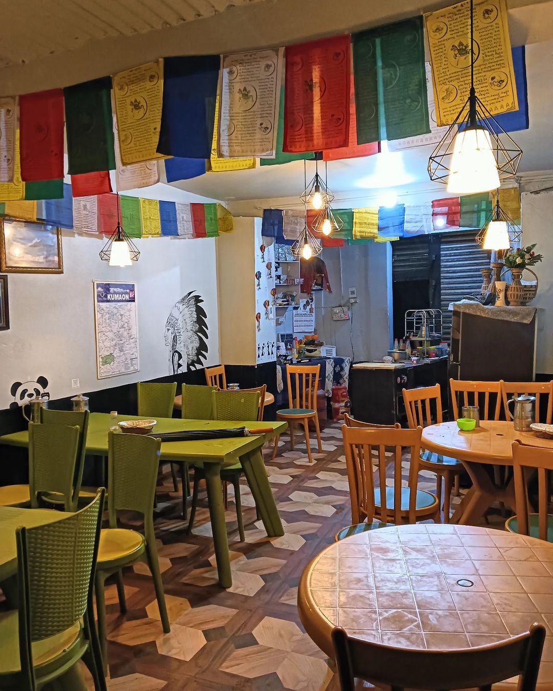 Inside the Apna Bhojnalaya restaurant