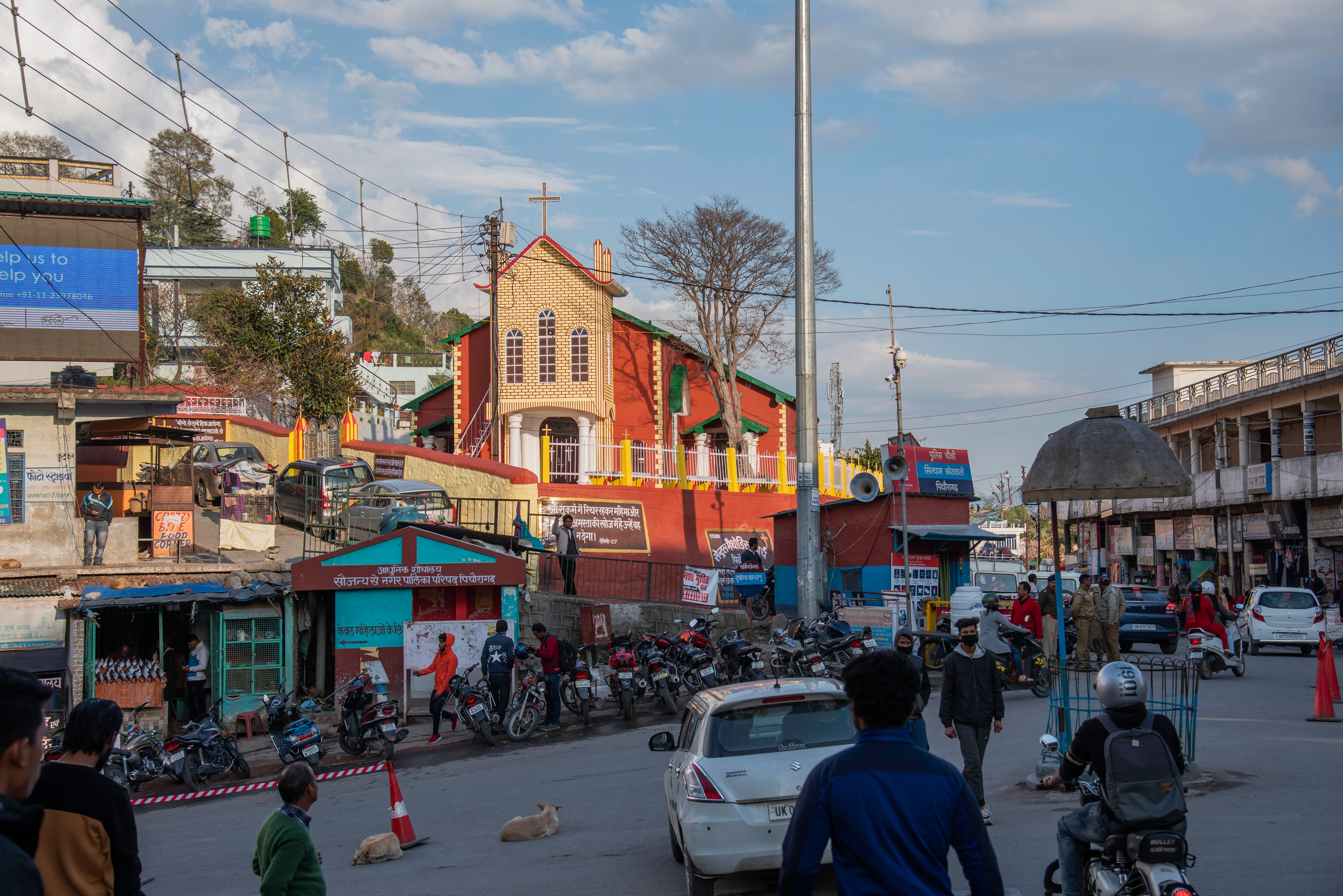 A marketplace in Pithoragarh