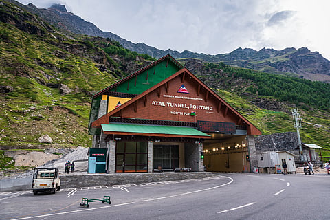 The Atal Tunnel takes drivers under the Rohtang Pass