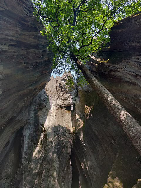 A view of the Yana Caves of Gokarna