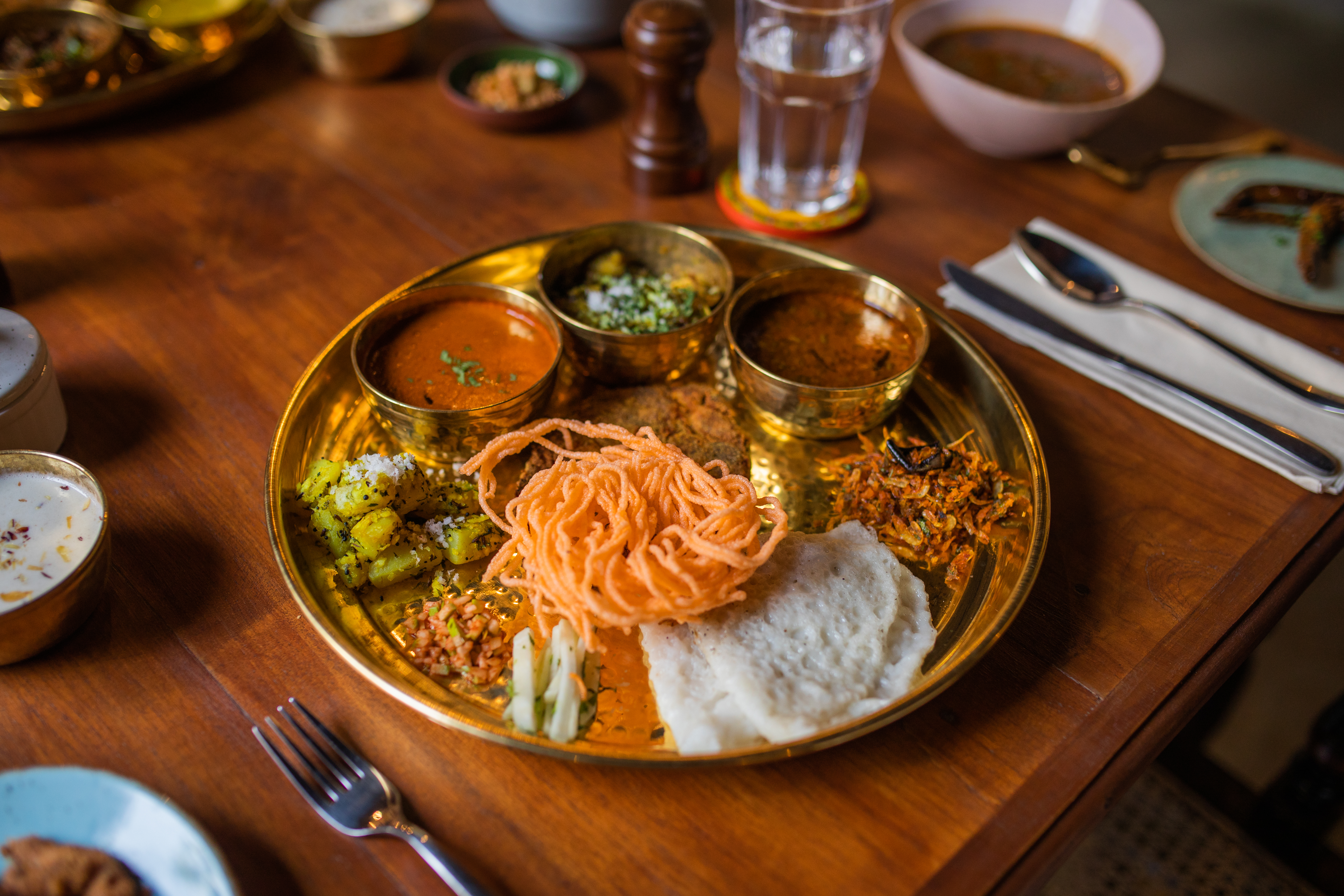 The Konkan thaali at the Palace