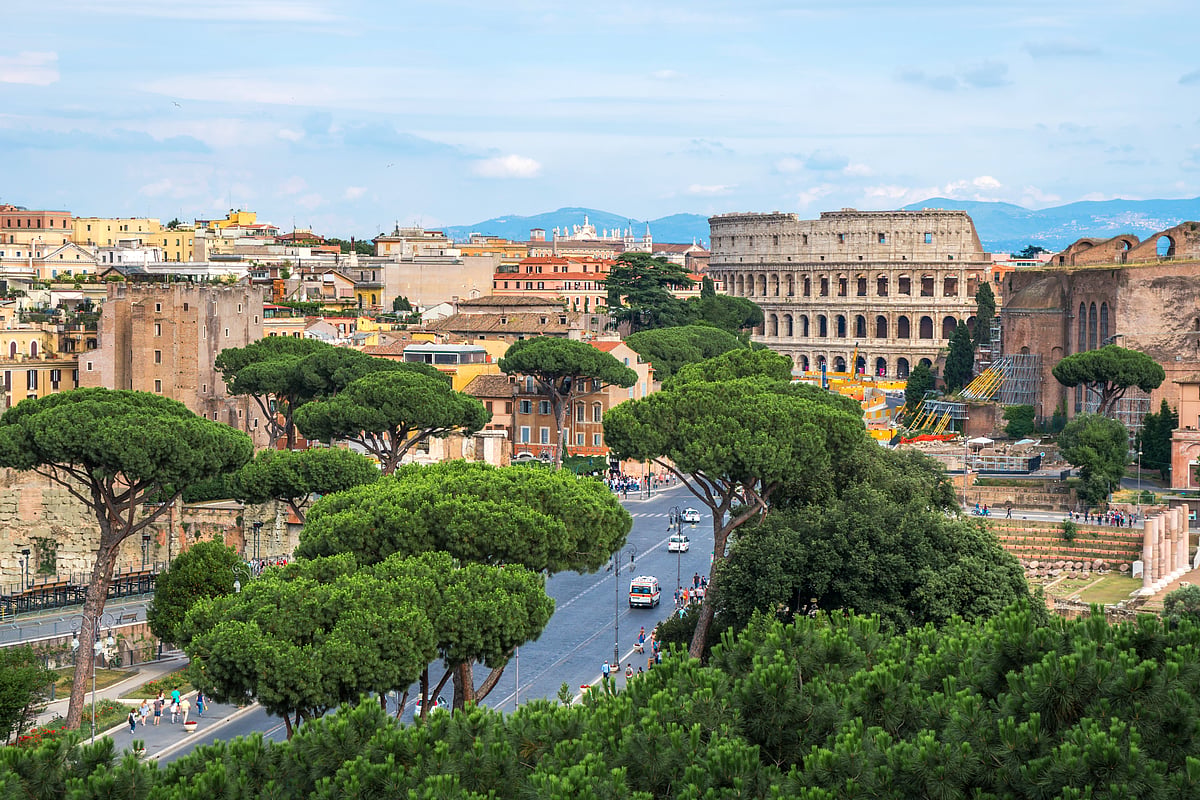 Via dei Fori Imperiali and Colosseum, Rome