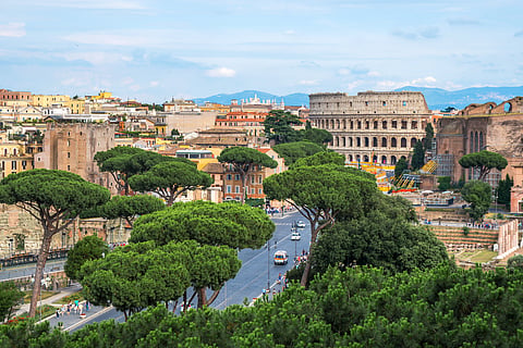 Via dei Fori Imperiali and Colosseum, Rome