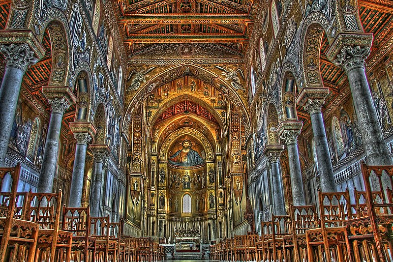 Inside the Monreale Cathedral