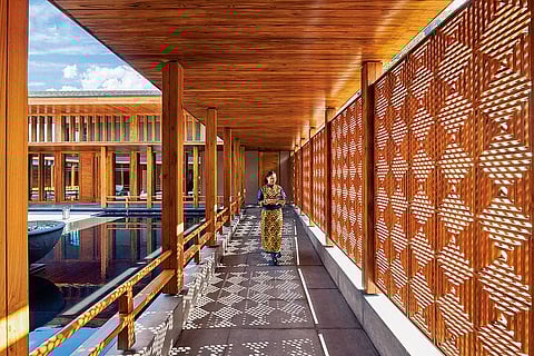 The resort's design focusses on serenity, while the menus follow a farm-to-table approach