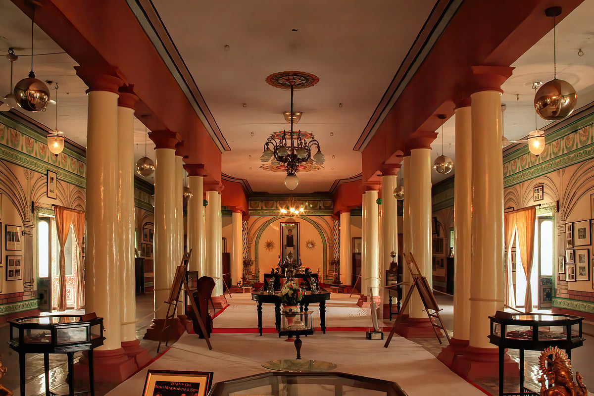Inside the Jai Vilas Palace MuseumJai Vilas Palace Museum