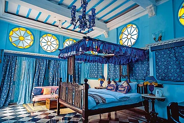 Courtesy: Bari Kothi : The Royal Heritage Suite in Bari Kothi is adorned with antique furniture and plush fabrics
