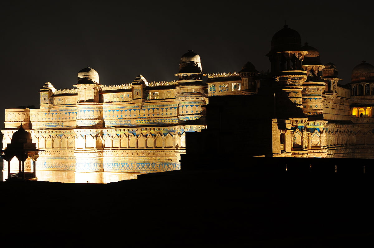 Gwalior Fort at night