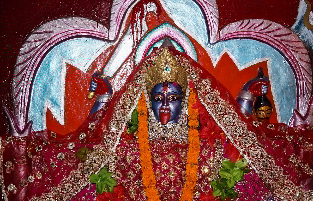 The Kali statue at the Mahakal Temple