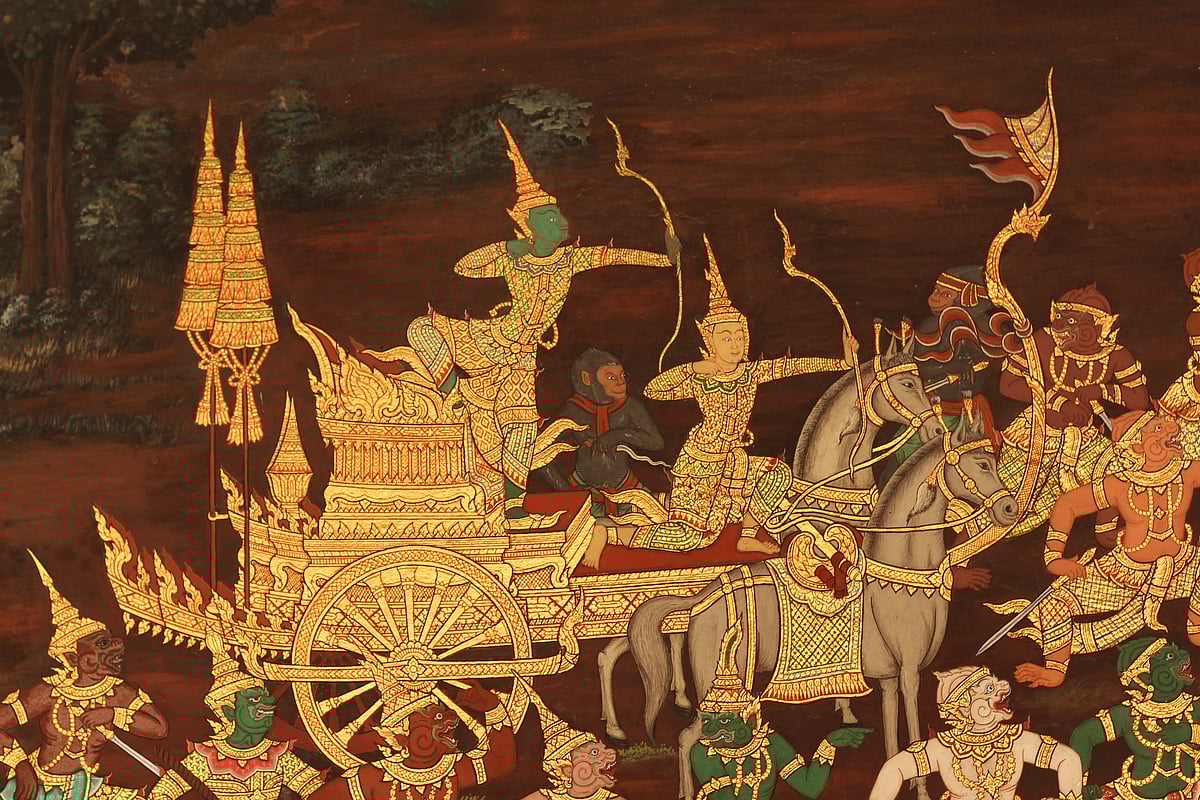 A mural depicting the epic Ramayana