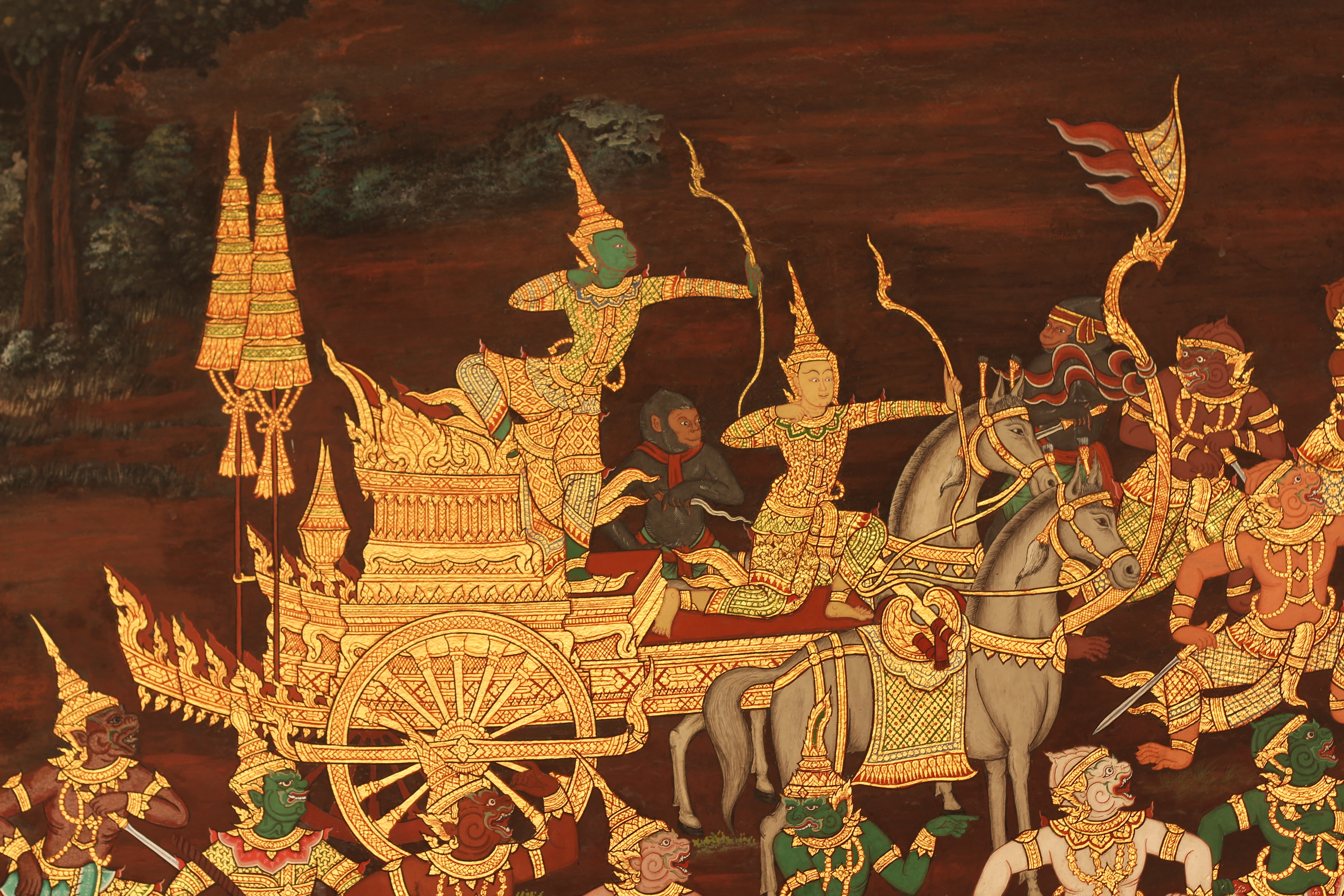 A mural depicting the epic Ramayana