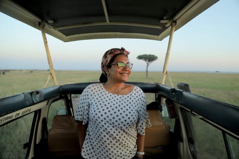 Enjoying a game drive in Maasai Mara