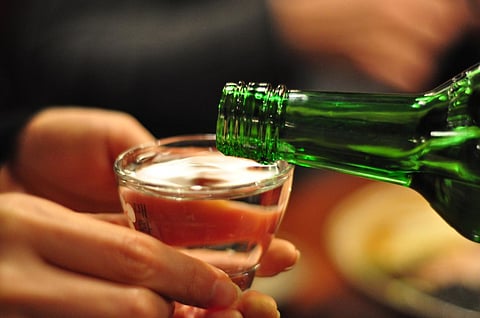 Soju, a popular Korean drink