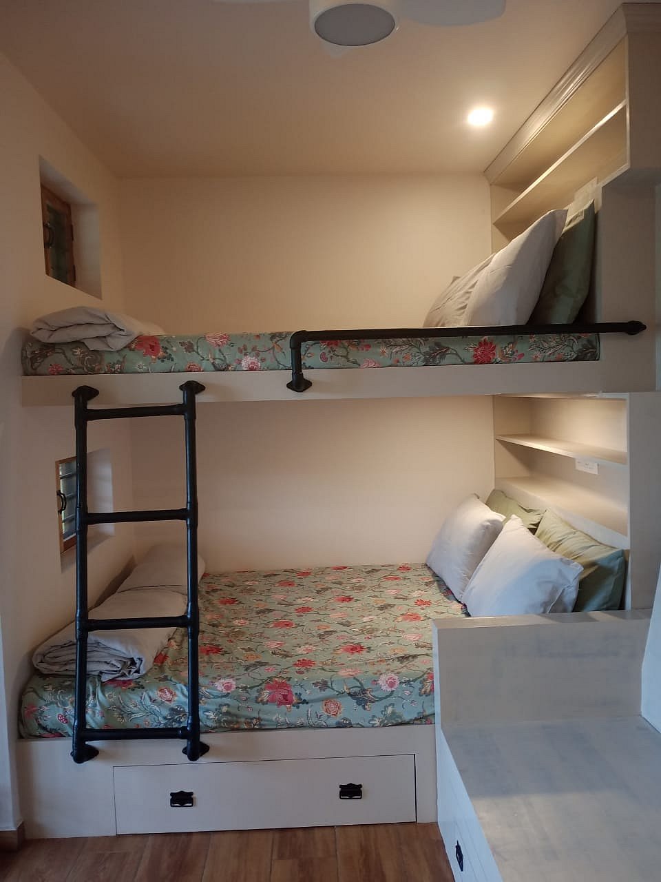 One of the bedrooms in the cottages