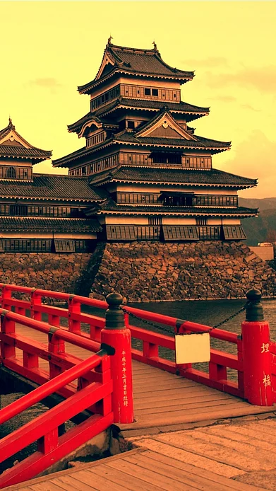 A view of the Matsumoto Castle, Japan