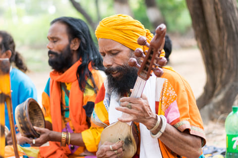 A Baul group in Bengal