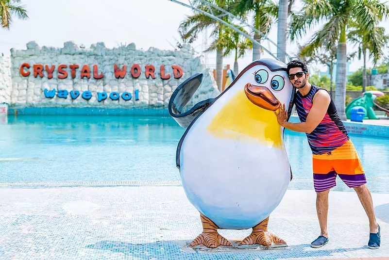 At the Crystal World amusement park