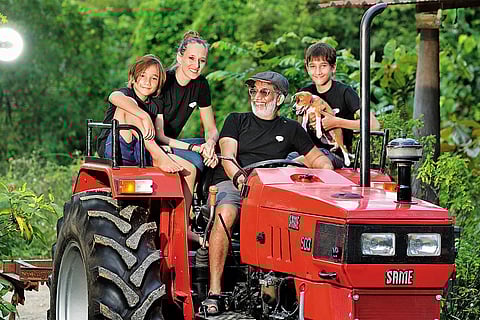 Shammy Jacob with wife Charlotte and their two boys