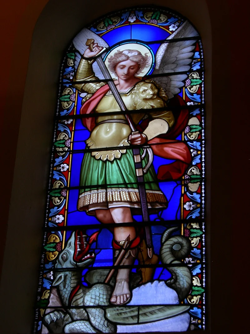 Stained glass at the abbey