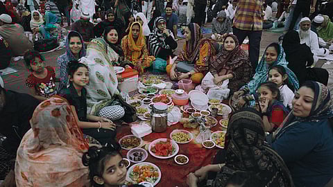 People during Ramzan at the Jama Masjid