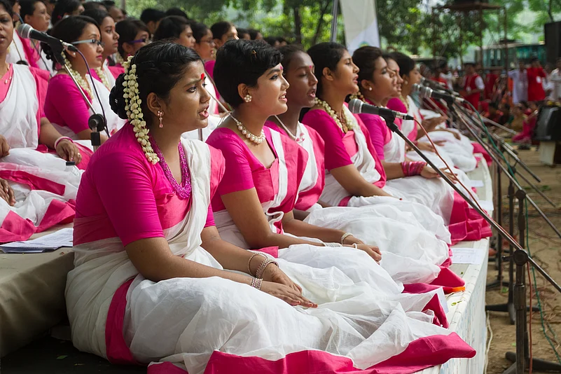 Chayanot - a famous cultural group of Bangladesh - performing on the occasion of Bengali New Year in Dhaka