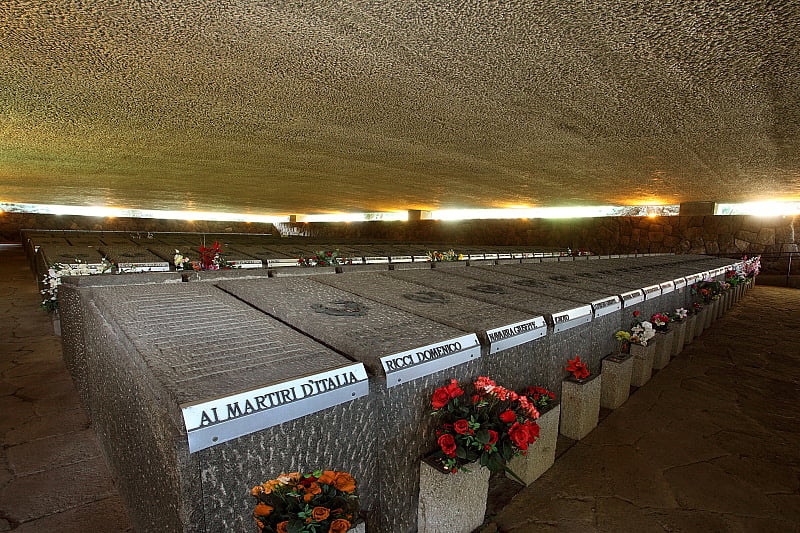 The Mausoleo Delle Fosse Ardeatine in Rome