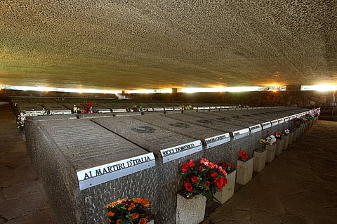 The Mausoleo Delle Fosse Ardeatine in Rome